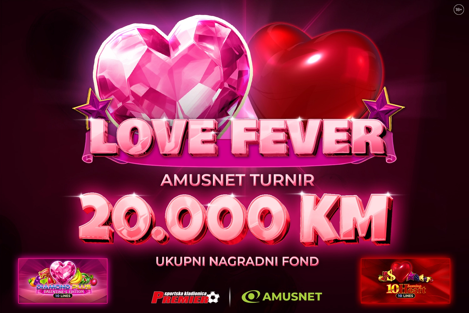 Sudjeluj na Amusnet Love Fever turniru s ukupnim nagradnim fondom od 20.000 KM!